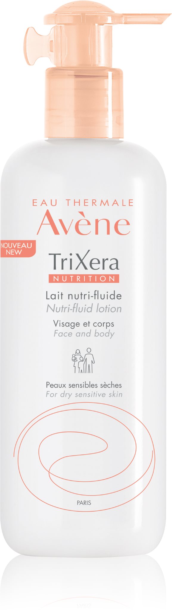 Testápoló AVENE TriXera NUTRITION Nutri-Fluid Lotion 400 ml