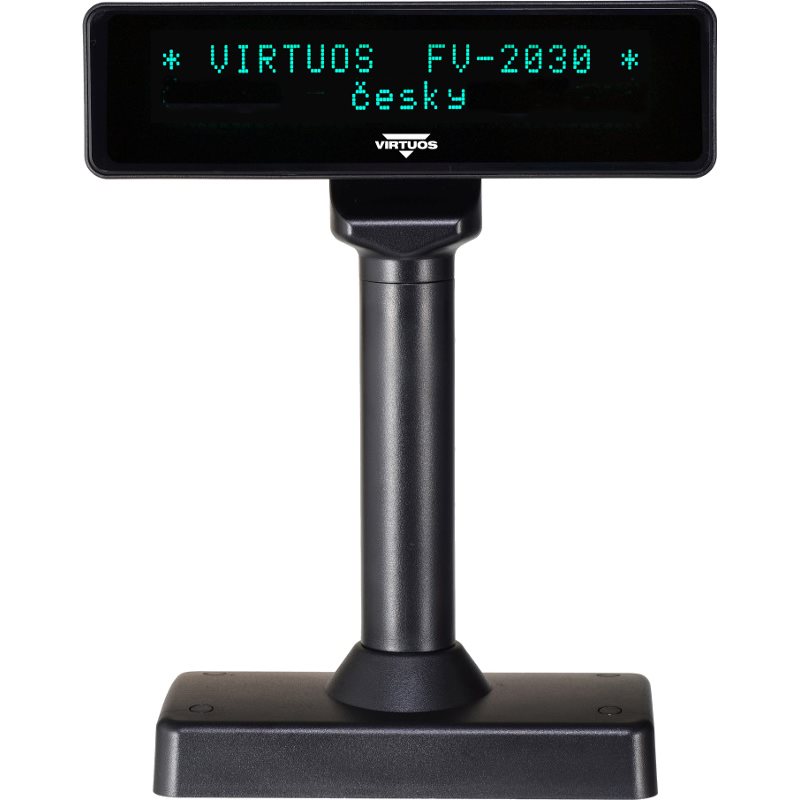 Virtuos VFD FV-2030B fekete, RS-232