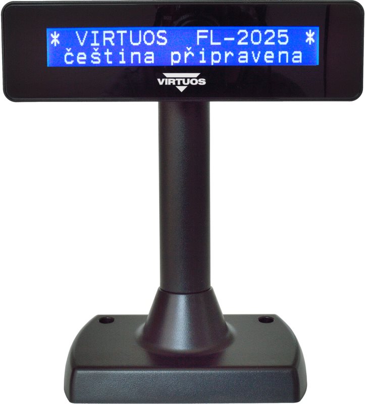 Vevőkijelző Virtuos LCD FL-2025MB 2x20 fekete