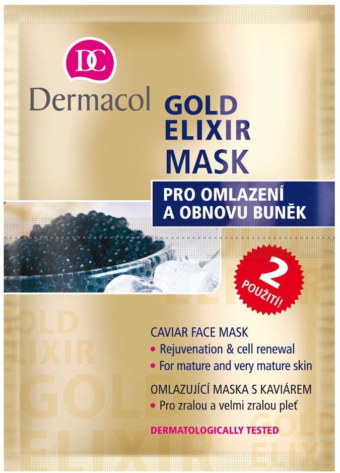 DERMACOL Arany Elixir Mask arcápoló maszk 2x8 g