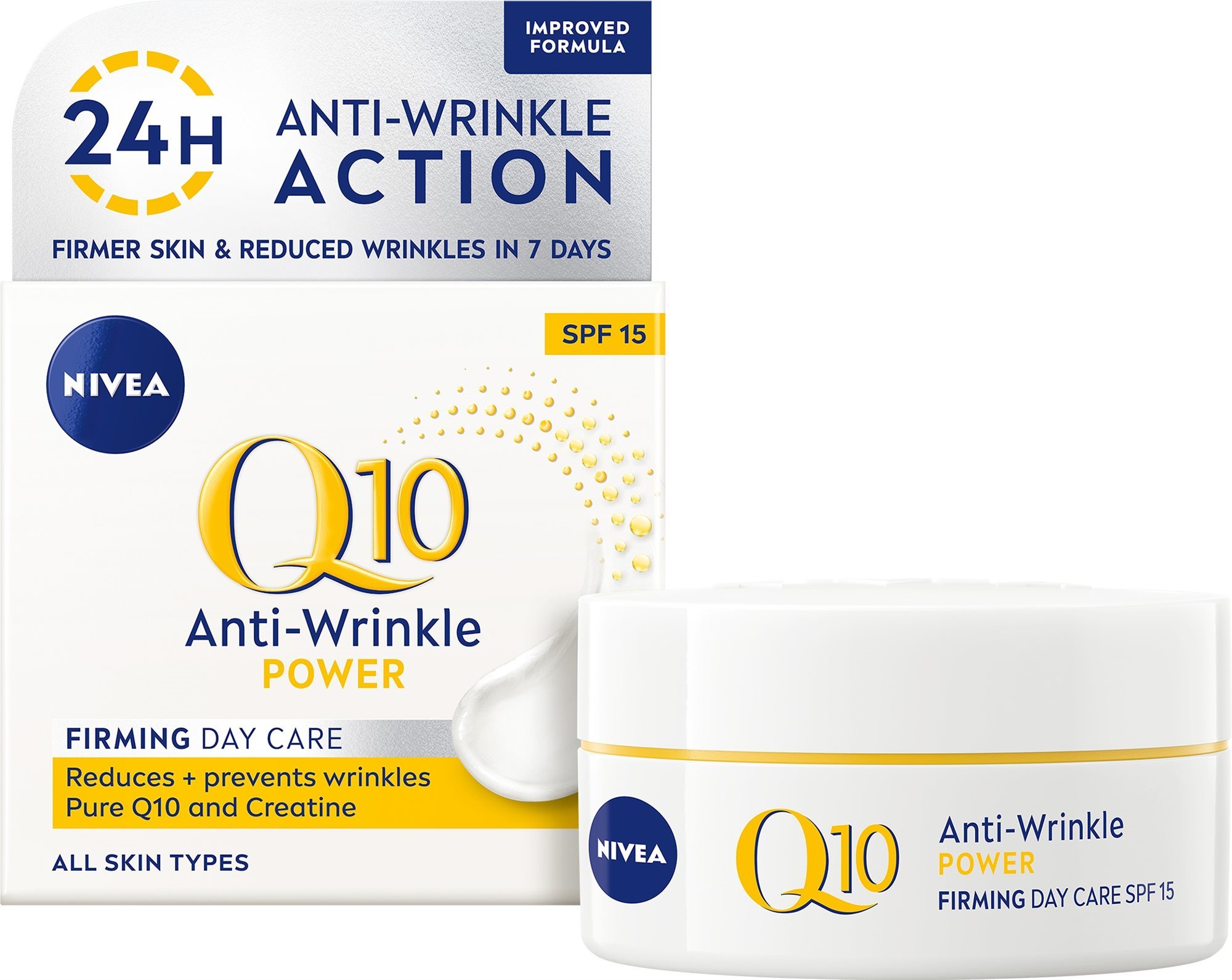 NIVEA Q10 Power Anti-Wrinkle + Firming SPF15 Day Cream 50 ml