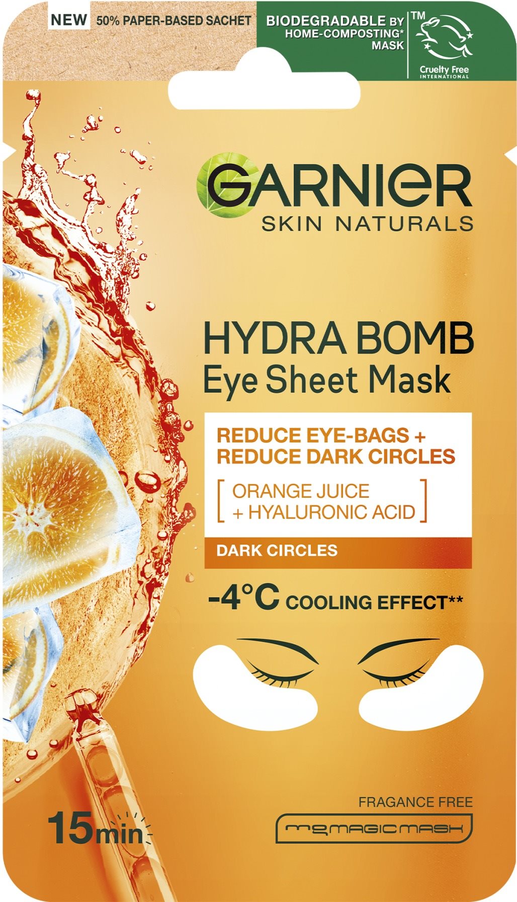 GARNIER Hydra Bomb Super Hydrating & Cooling Anti-Dark Circle Eye Tissue Mask 6 g