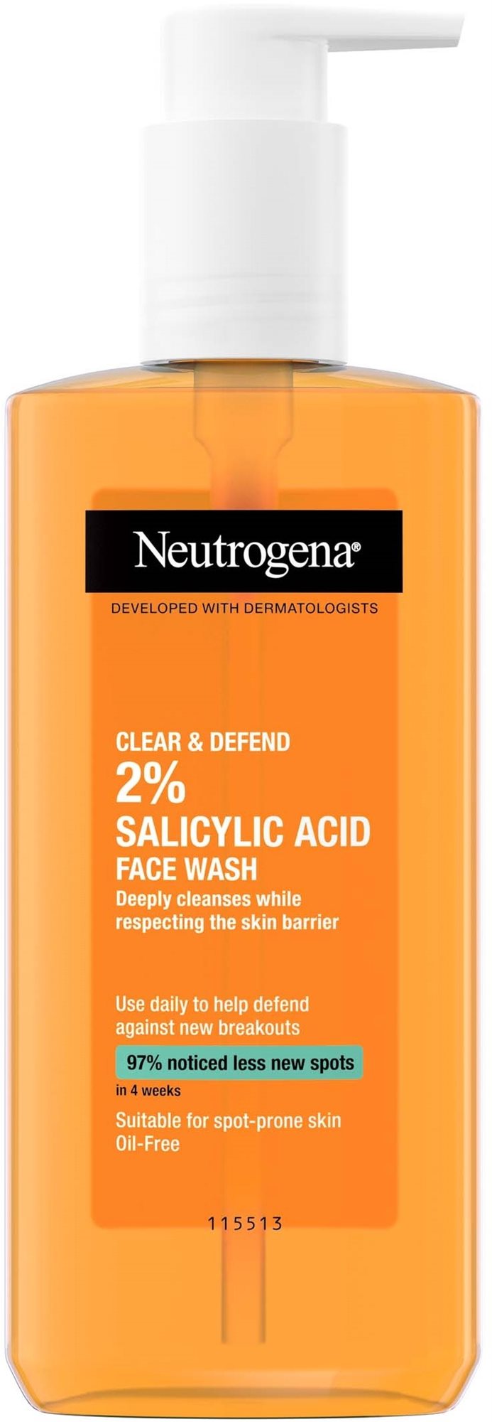 Neutrogena Tisztító gél Clear & Defend (Facial Wash) 200 ml