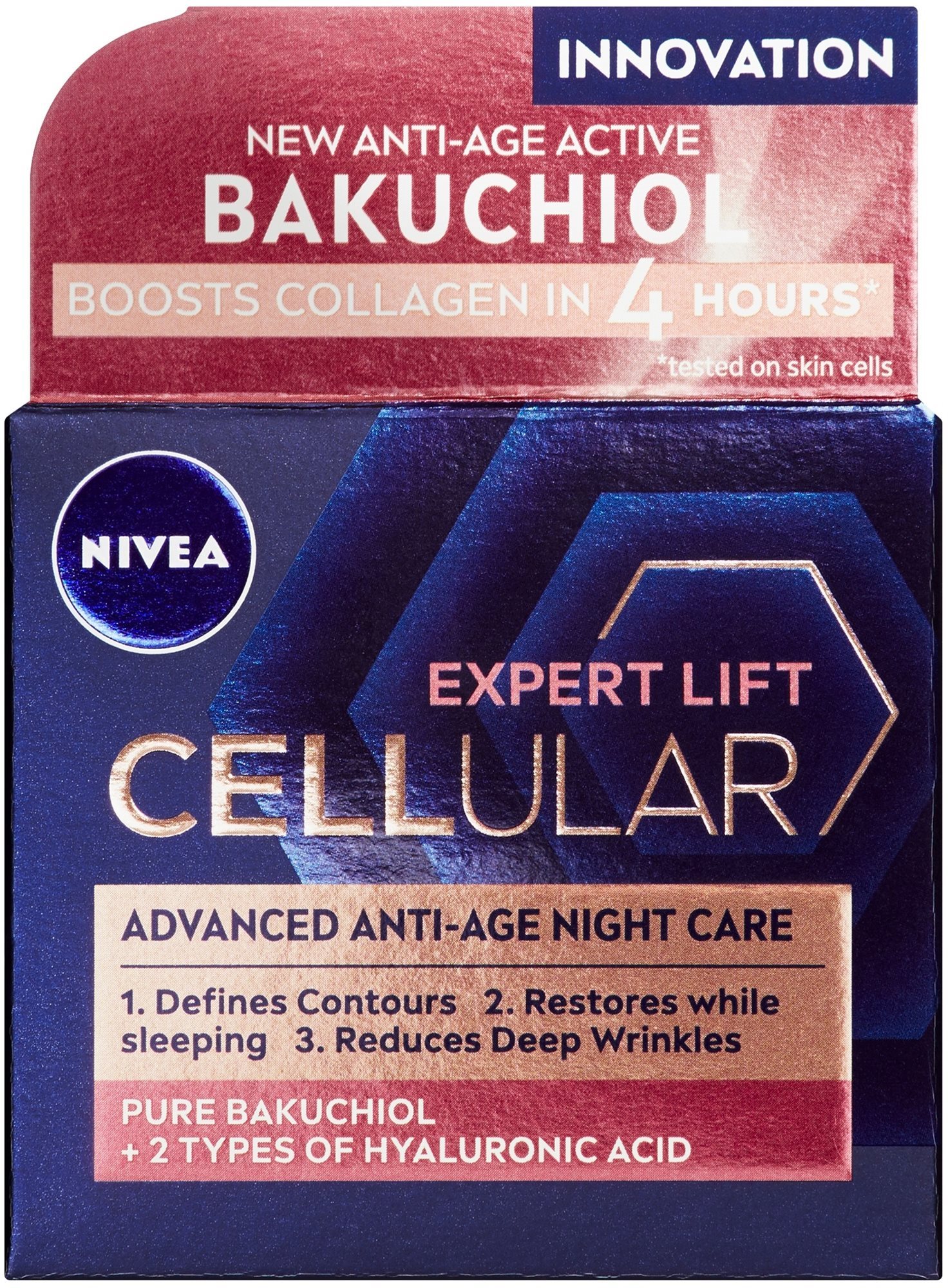 NIVEA Hyaluron Cellular Filler Elasticity-Reshape Night Cream 50 ml