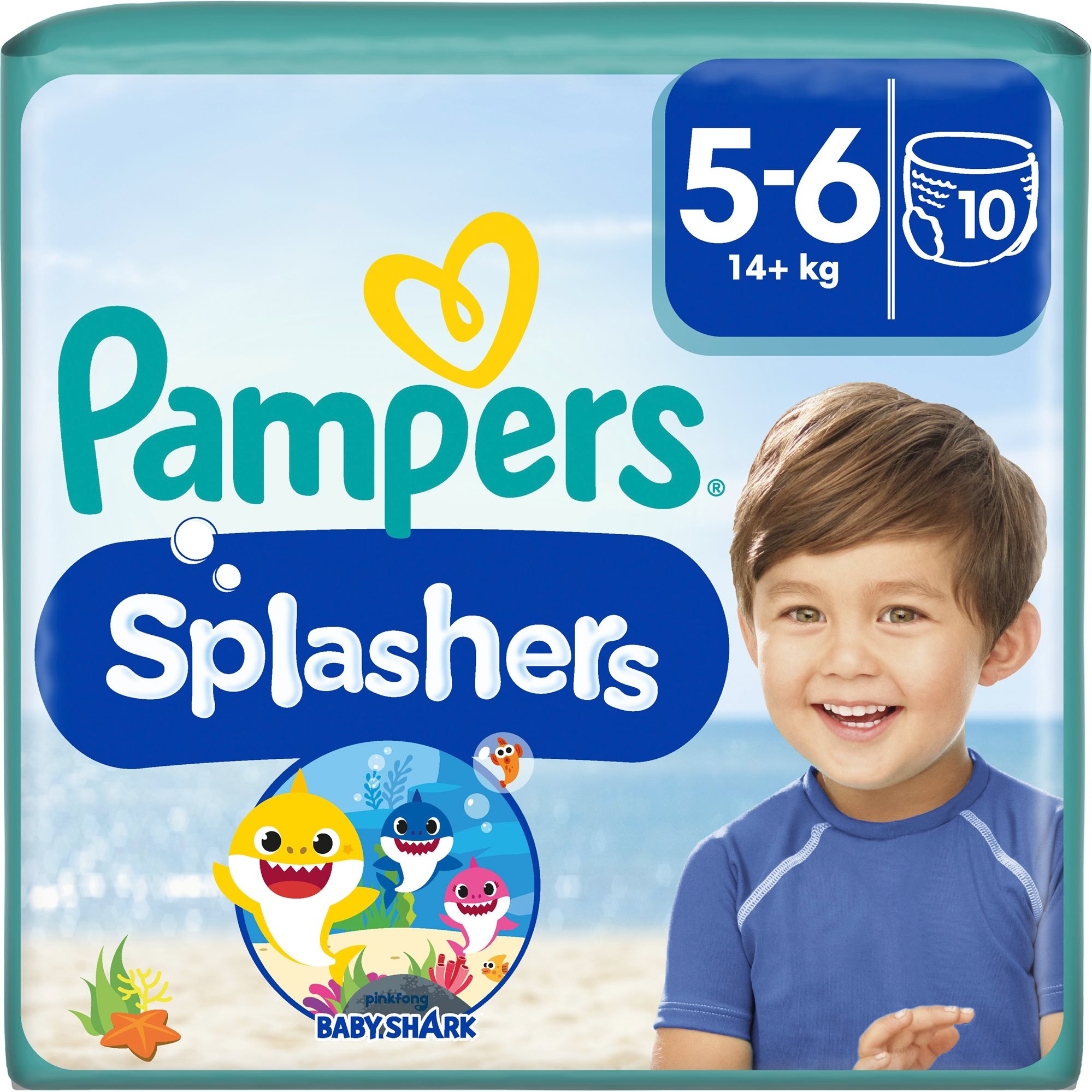 PAMPERS Splasher 5/6 (14+ kg), 10 db