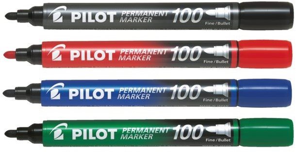 PILOT Permanent Marker 100 1mm - 4 színű szett
