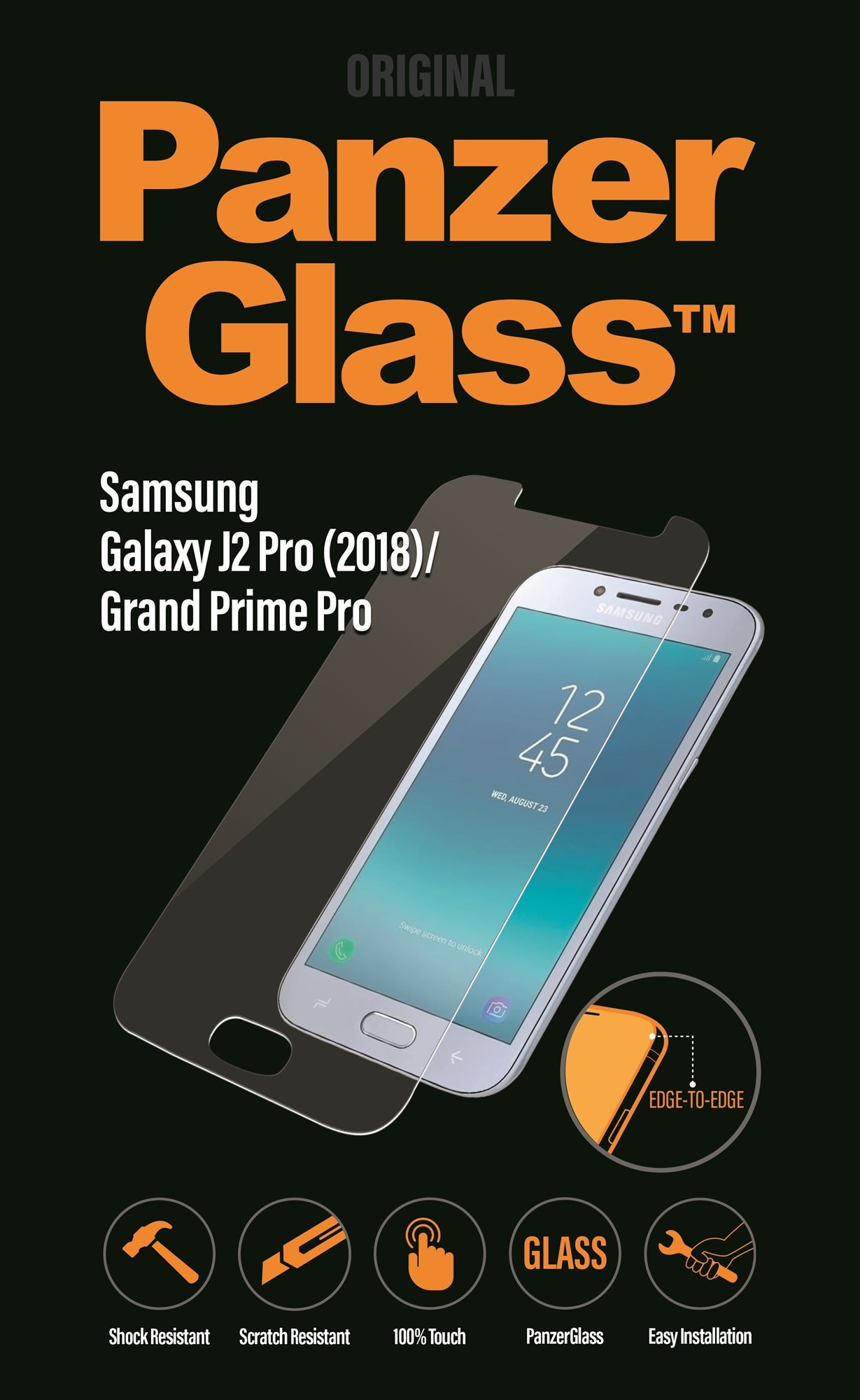 PanzerGlass Edge-to-Edge Samsung Galaxy J2 Pro (2018) üvegfólia - átlátszó
