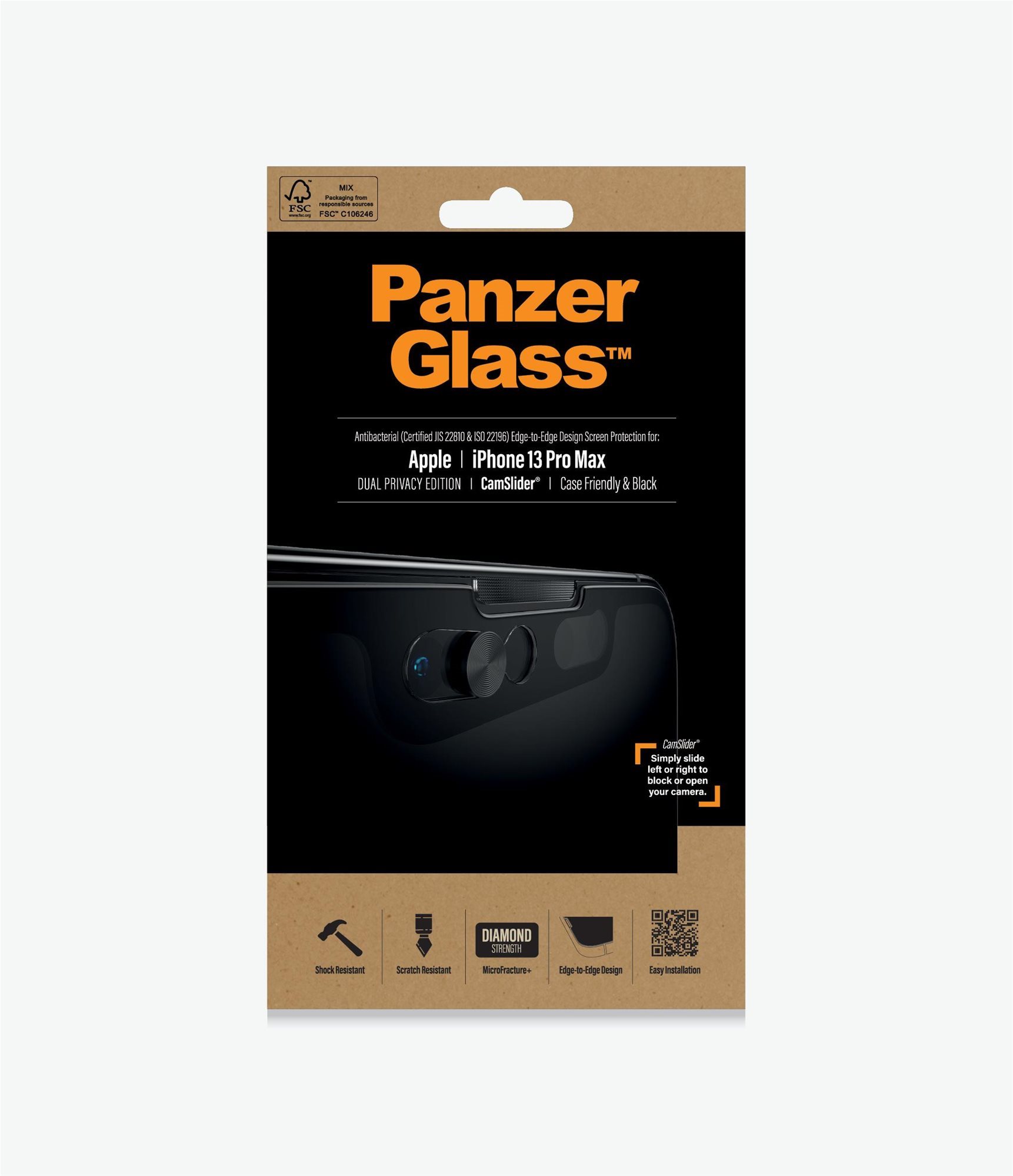 PanzerGlass Privacy Apple iPhone 13 Pro Max üvegfólia - CamSlider®