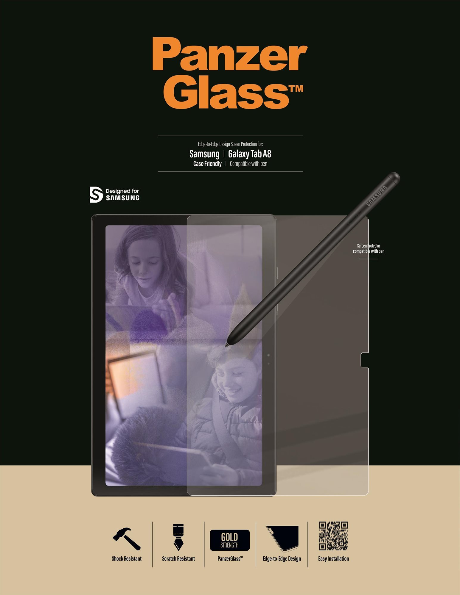 PanzerGlass Samsung Galaxy Tab A8 üvegfólia