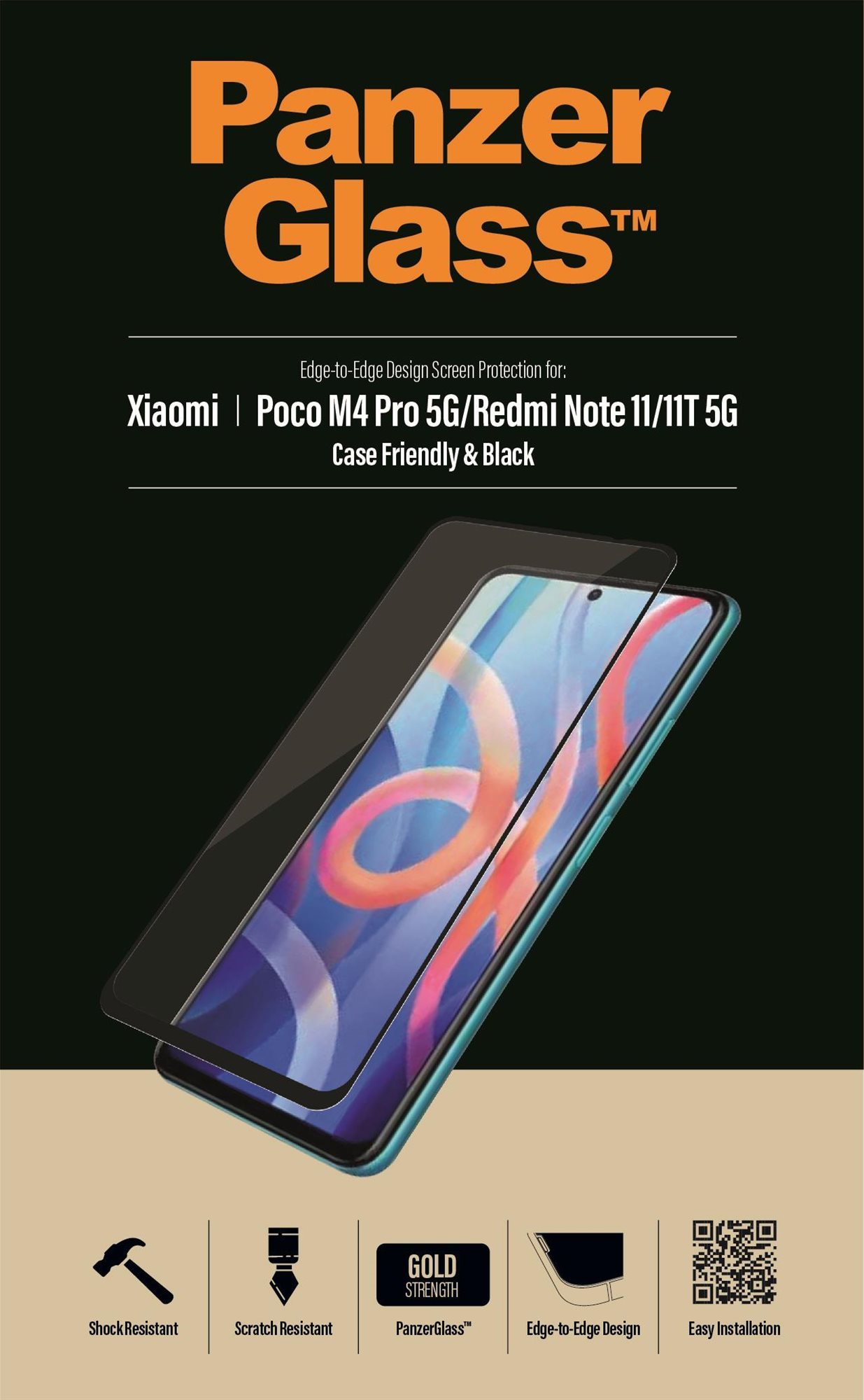 PanzerGlass Xiaomi Redmi Note 11 5G/ 11T 5G / Poco M4 Pro 5G üvegfólia