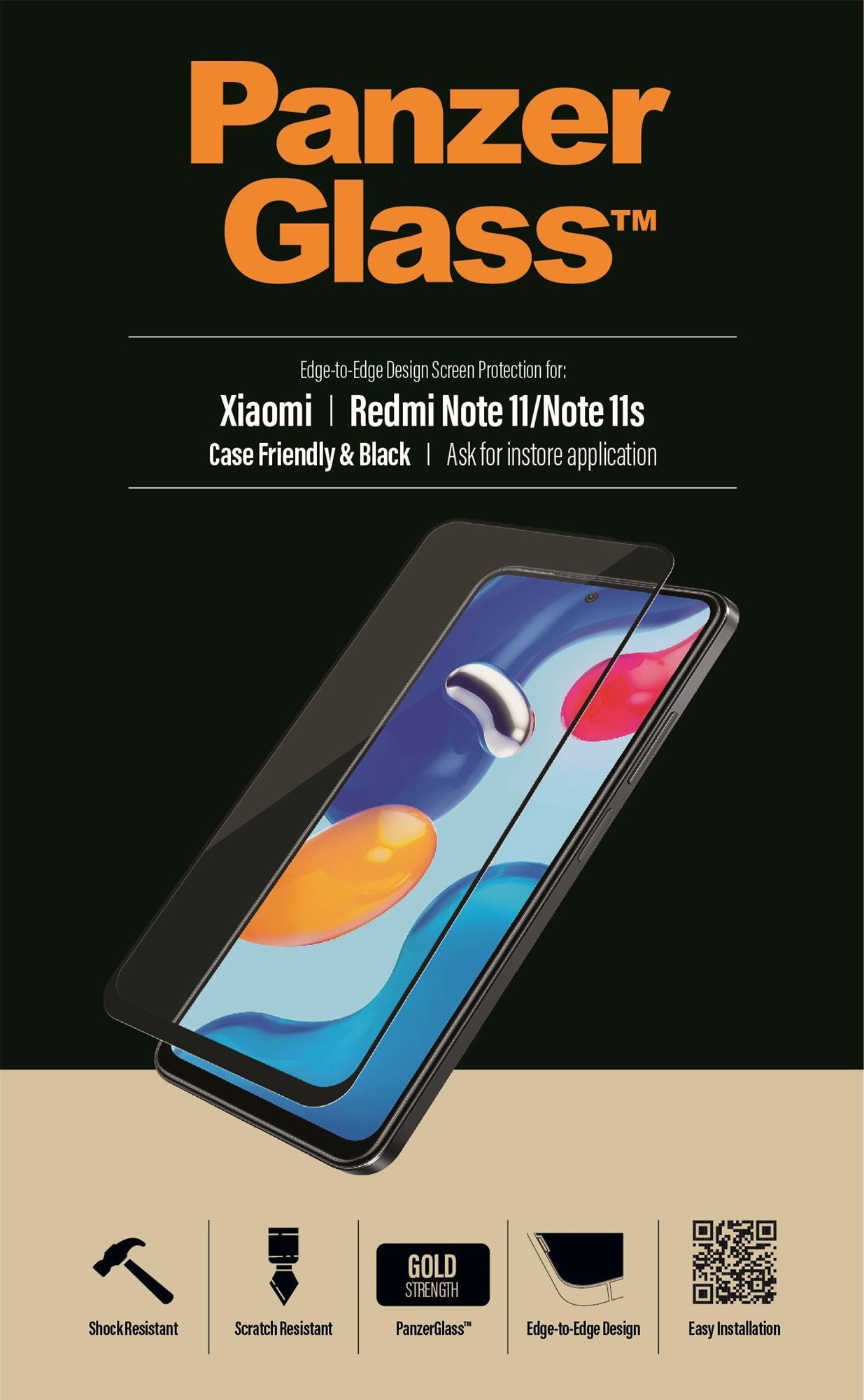 PanzerGlass™ Xiaomi Redmi Note 11/11S 4G üvegfólia - 6,43
