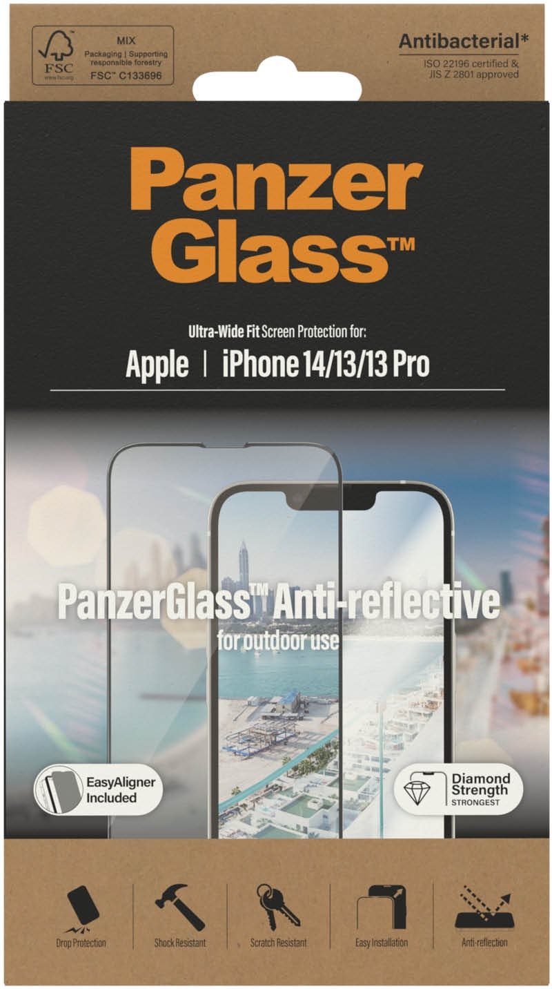 PanzerGlass Apple iPhone 13/ 13 Pro/ 14 üvegfólia - tükröződésmentes + felhelyező keret