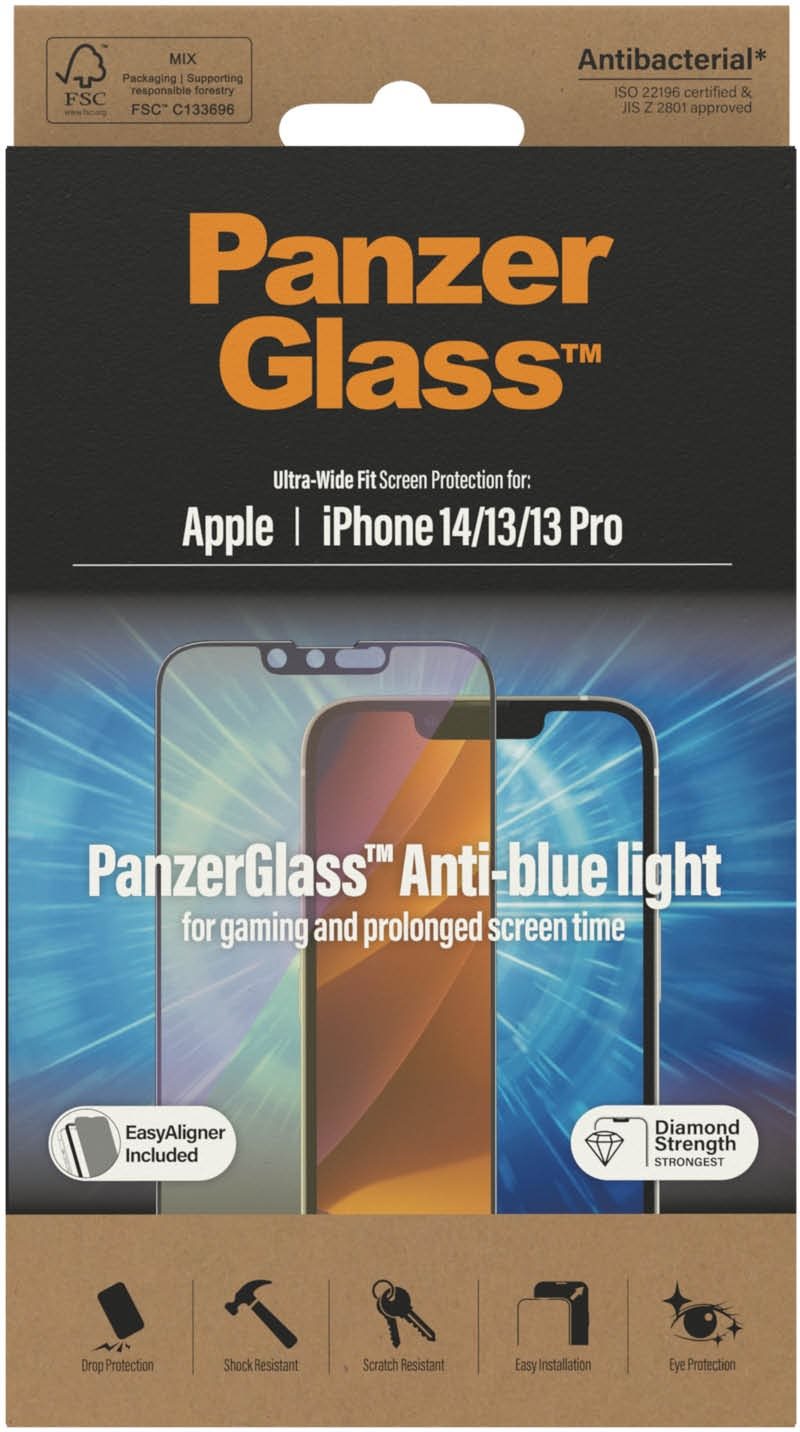PanzerGlass Apple iPhone 13/ 13 Pro/ 14 üvegfólia - Anti-BlueLight + felhelyező keret