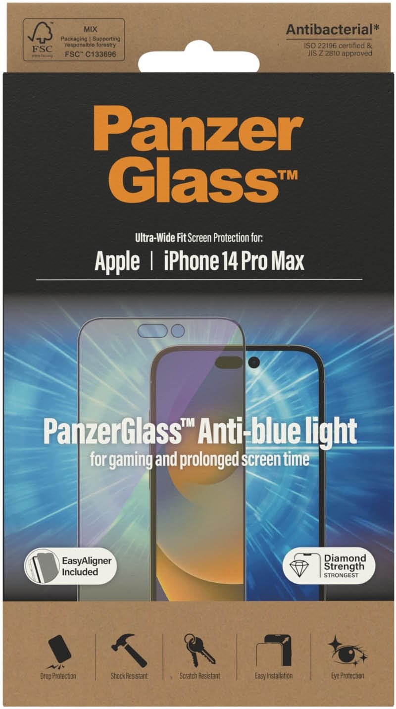 PanzerGlass Apple iPhone 14 Pro Max üvegfólia - Anti-BlueLight + felhelyező keret