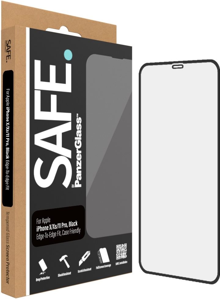SAFE. by Panzerglass Apple iPhone X/ Xs/ 11 Pro üvegfólia - fekete keret