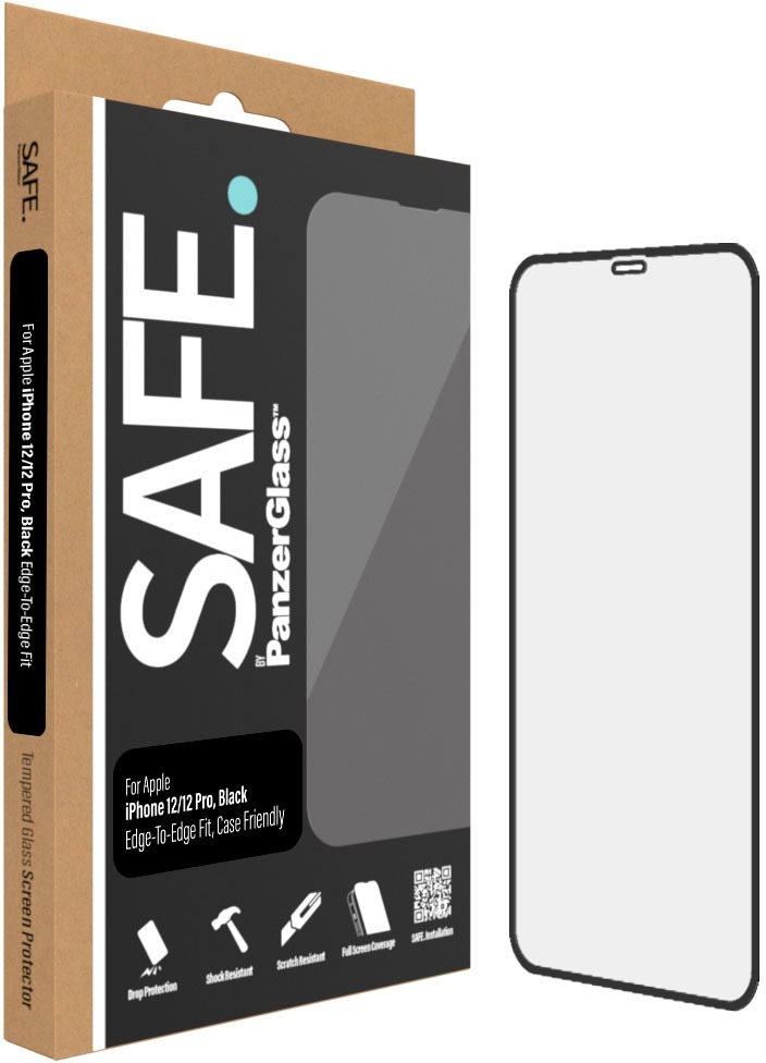 SAFE. by Panzerglass Apple iPhone 12/ 12 Pro üvegfólia - fekete keret