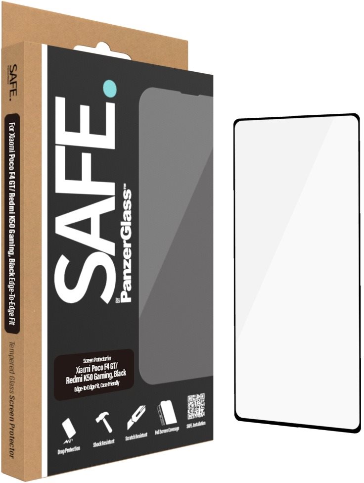 SAFE. by Panzerglass Xiaomi Poco F4 GT/ Redmi K50 gaming üvegfólia - fekete keret