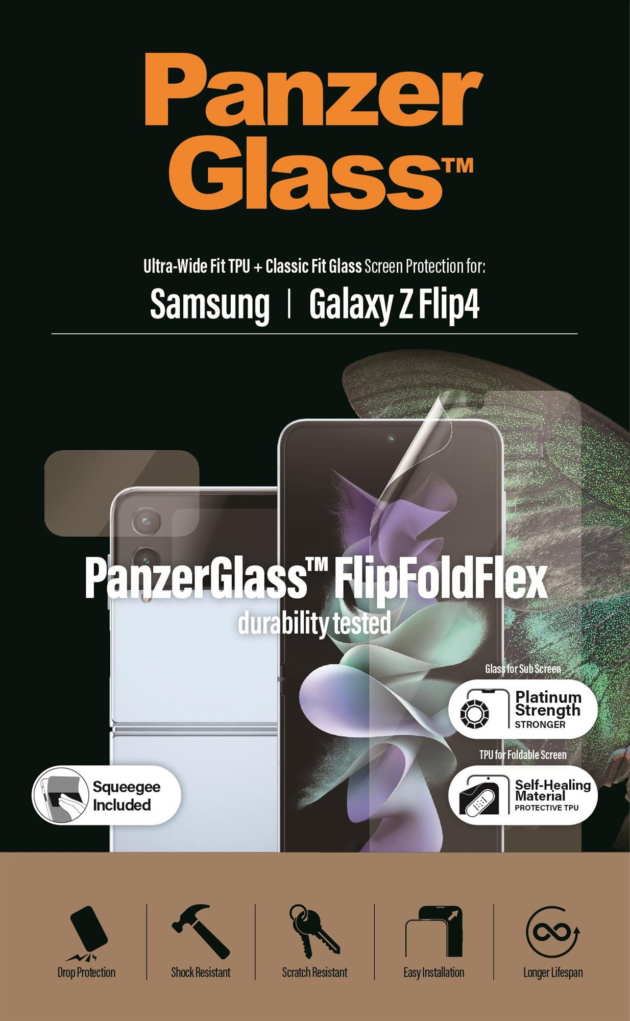 PanzerGlass Samsung Galaxy Z Flip 4 üvegfólia - TPU fólia + üveg