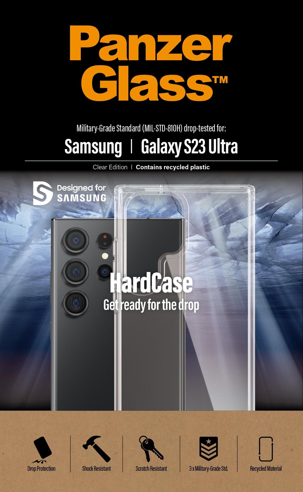 PanzerGlass HardCase Samsung Galaxy S23 Ultra tok