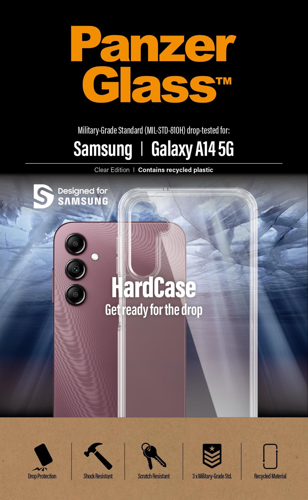 PanzerGlass HardCase Samsung Galaxy A14/A14 5G átlátszó tok