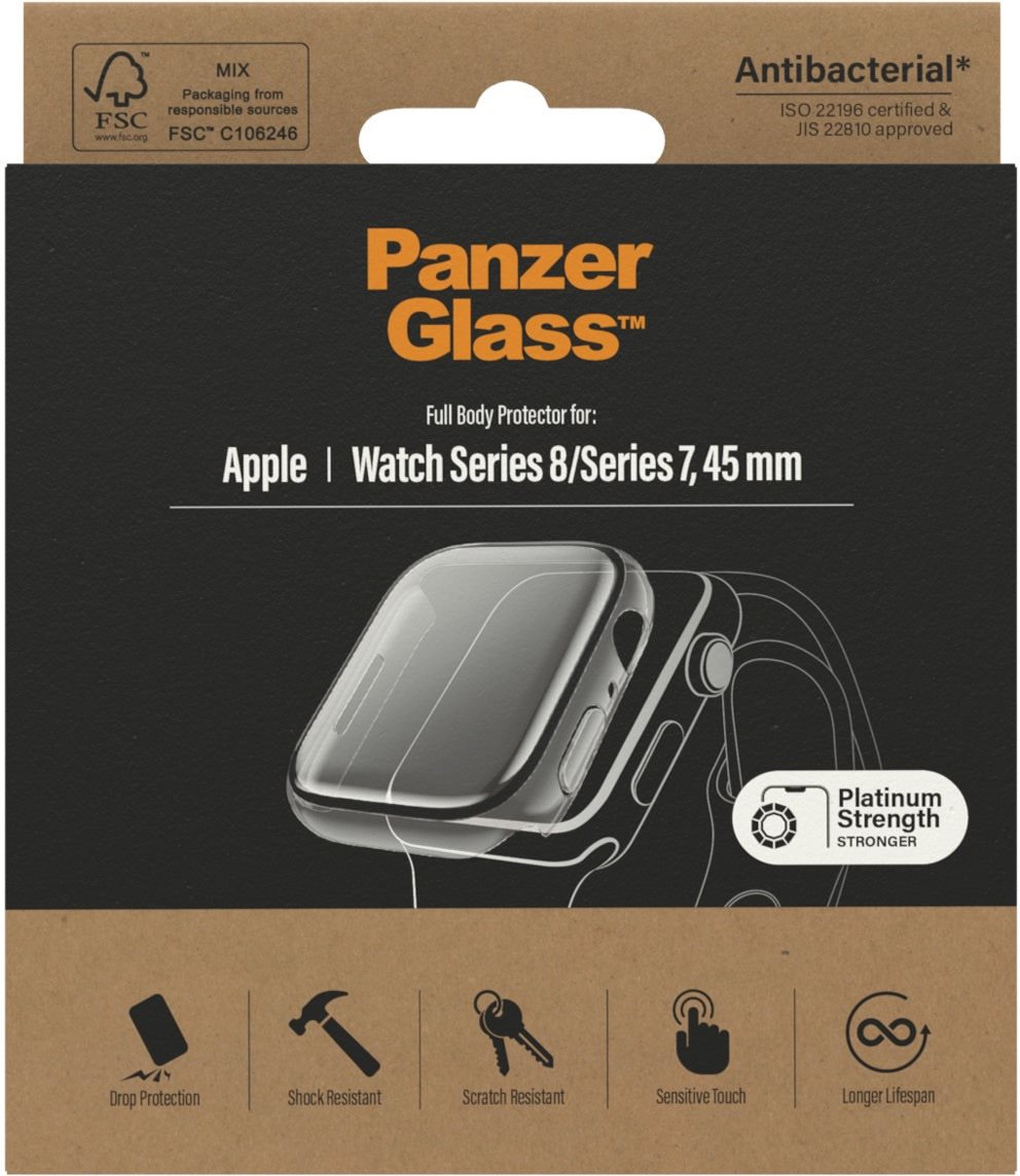 PanzerGlass Full Protection Apple Watch 7/8 45mm (víztiszta keret)