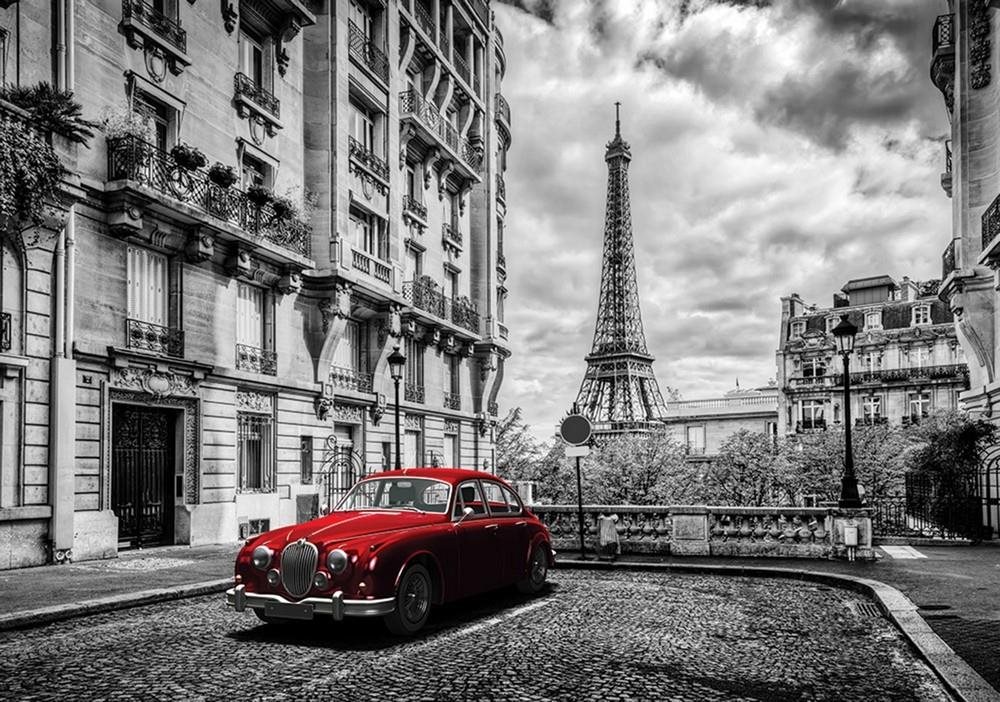 Fotótapéta - Eiffel-torony és veterán autó 368x254