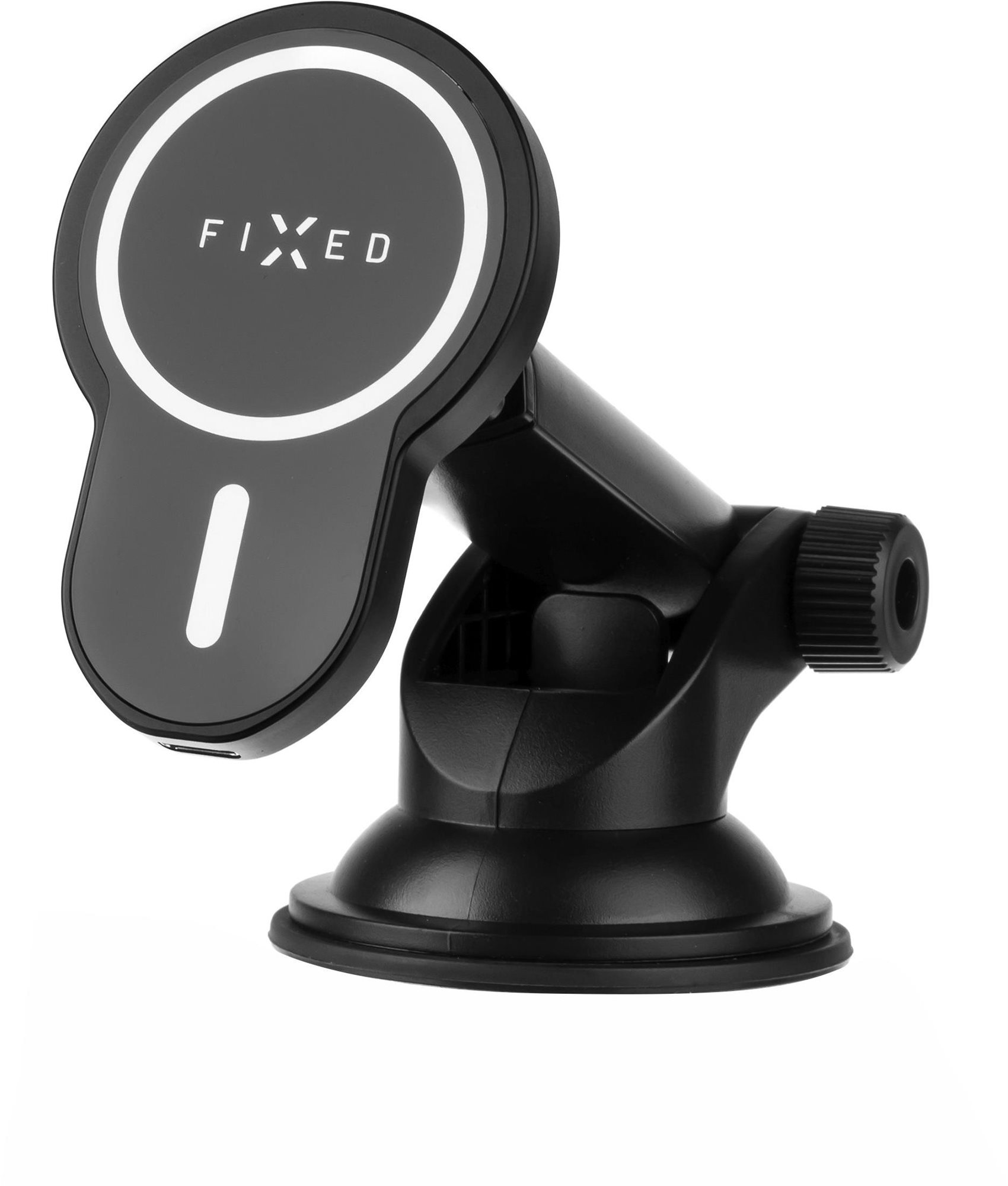 FIXED MagClick XL MagSafe autós tartó szélvédőre vagy műszerfalra, 15 W, fekete