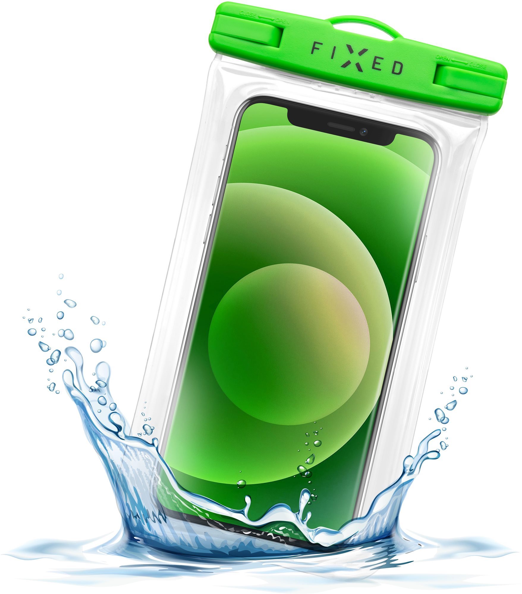 FIXED Float Edge IPX8 lezárható lime telefontok