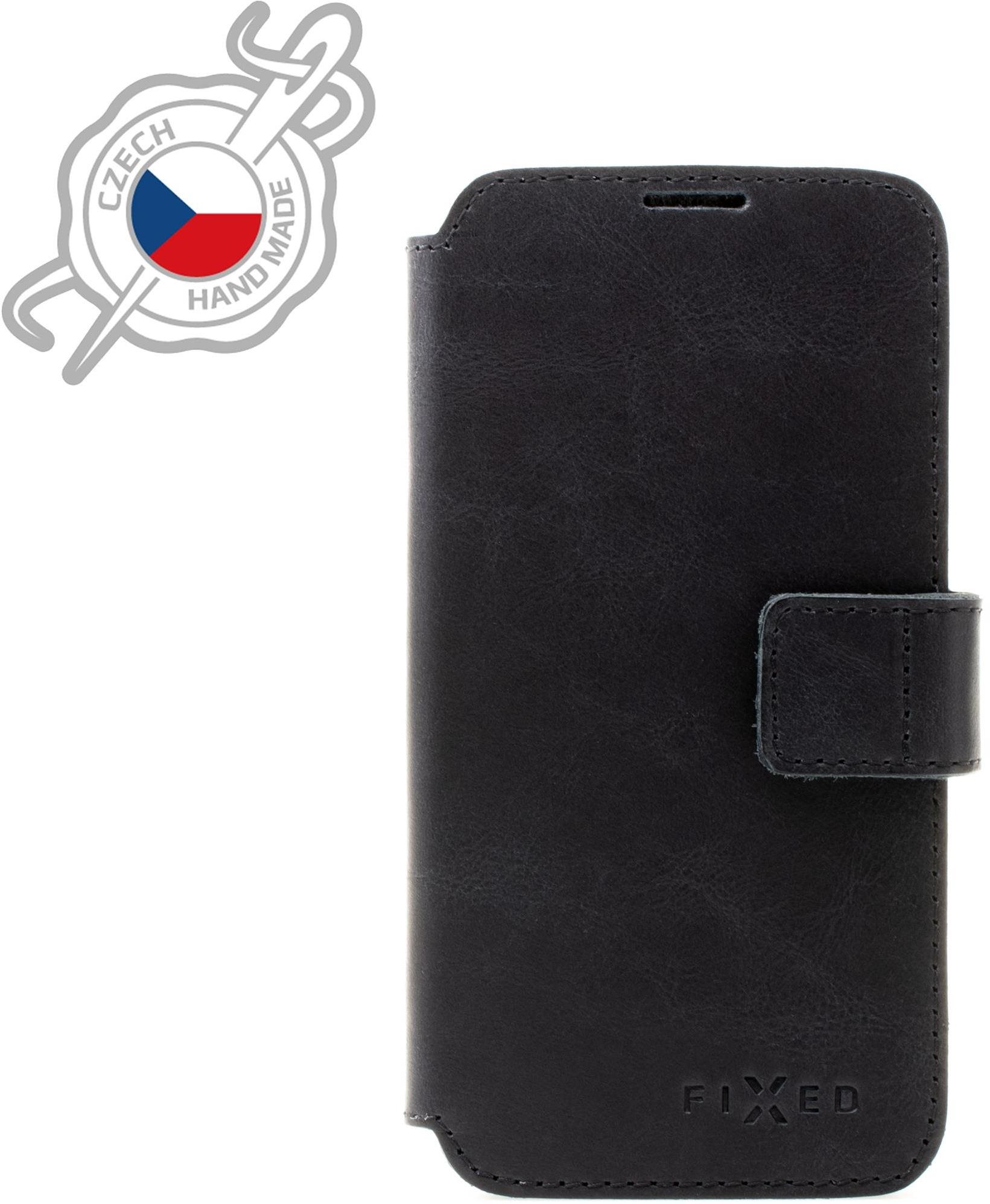 FIXED ProFit Samsung Galaxy A52 / A52 5G / A52s fekete valódi marhabőr tok