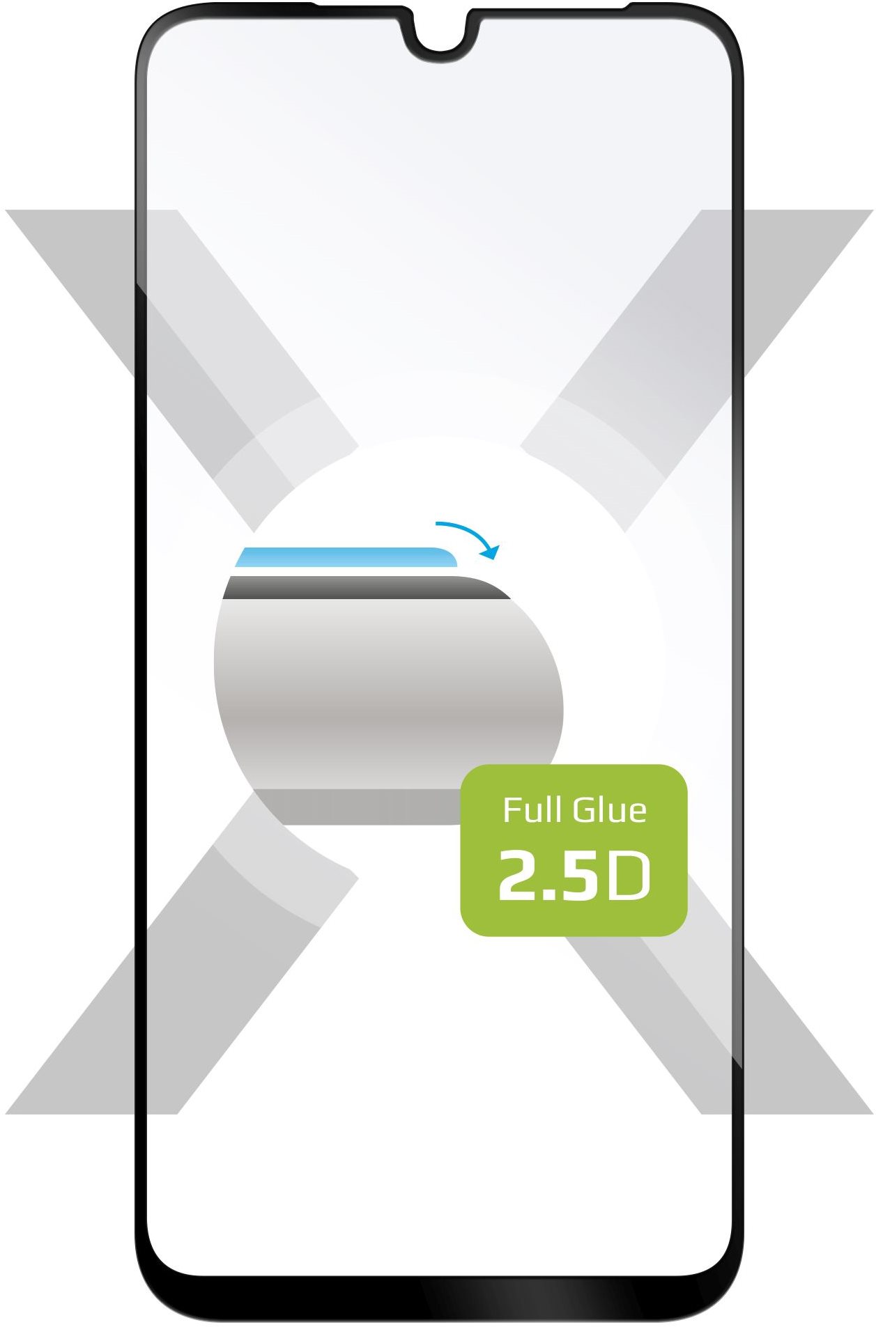 FIXED FullGlue-Cover Motorola Moto G8 Play készülékhez, fekete
