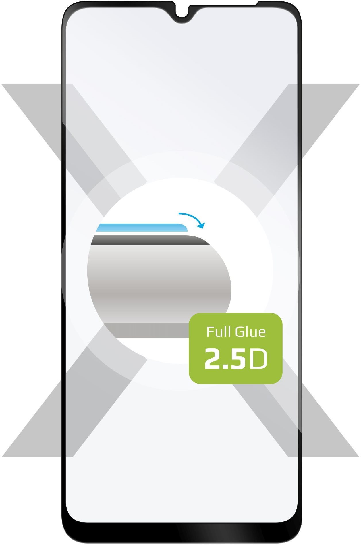 FIXED FullGlue-Cover Samsung Galaxy A12 üvegfólia - fekete