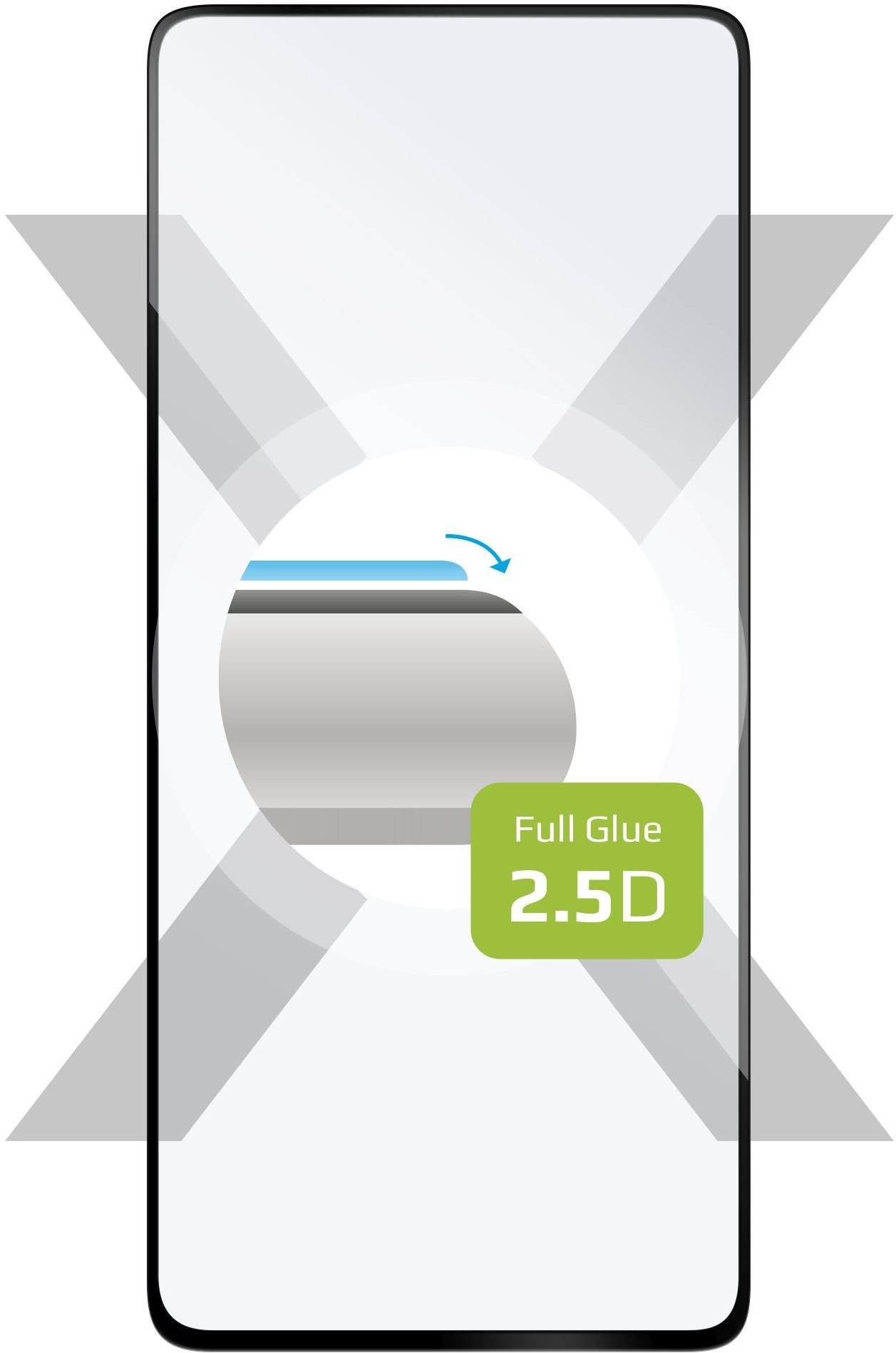 FIXED FullGlue-Cover Xiaomi Redmi Note 9 Pro/ 9 Pro Max/ Note 9S üvegfólia - fekete