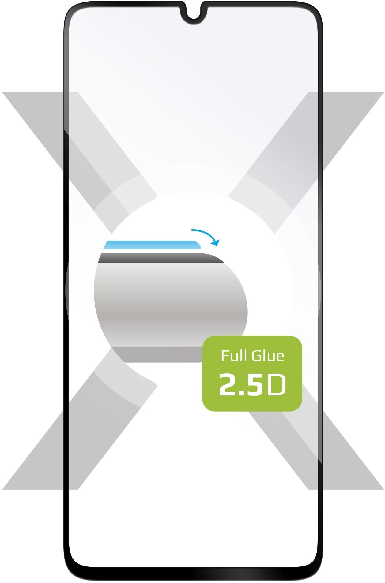FIXED FullGlue-Cover Samsung Galaxy A41 üvegfólia - fekete