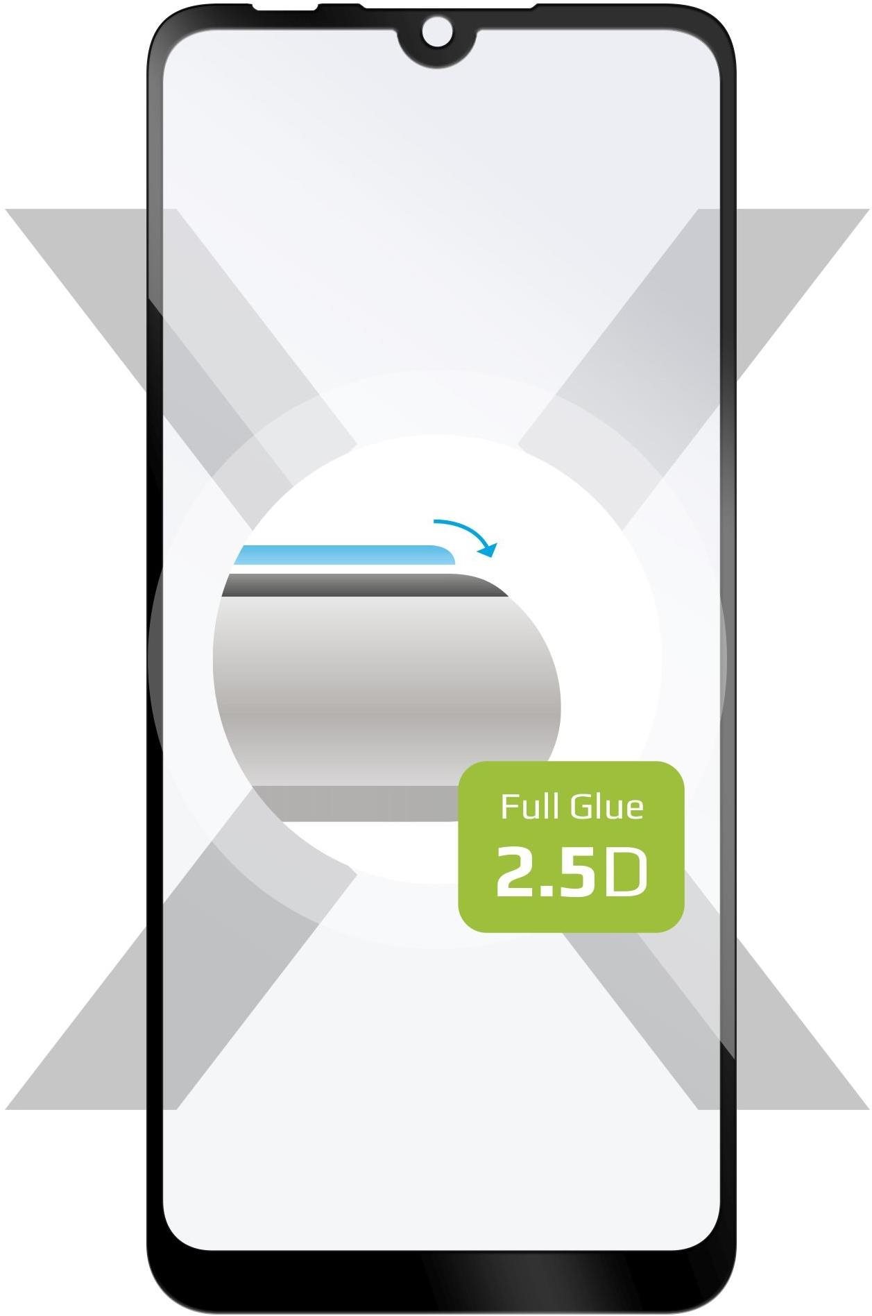 FIXED FullGlue-Cover Motorola E6s Plus üvegfólia - fekete