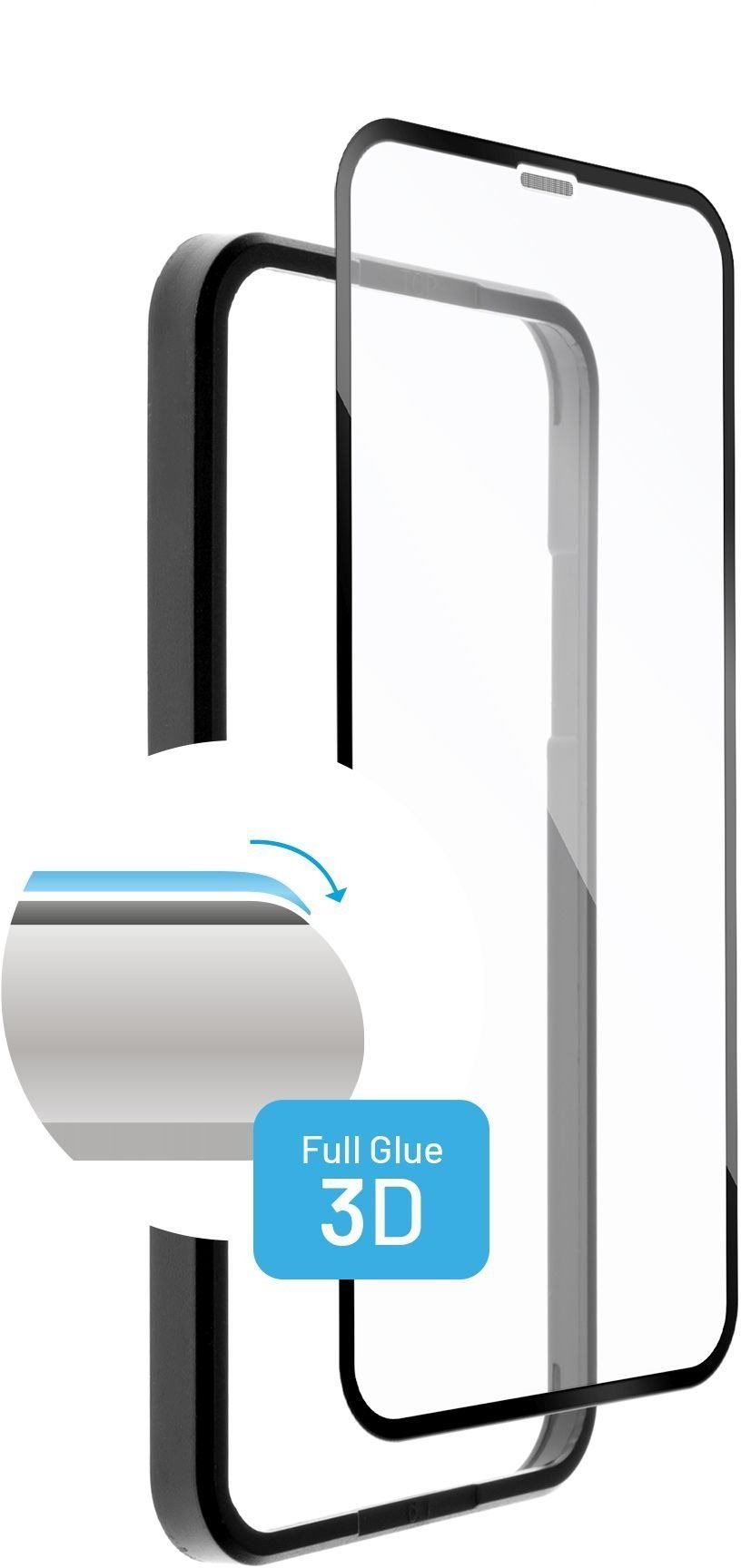 FIXED FullGlue-Cover Apple iPhone XR / 11 3D üvegfólia - fekete + applikátor