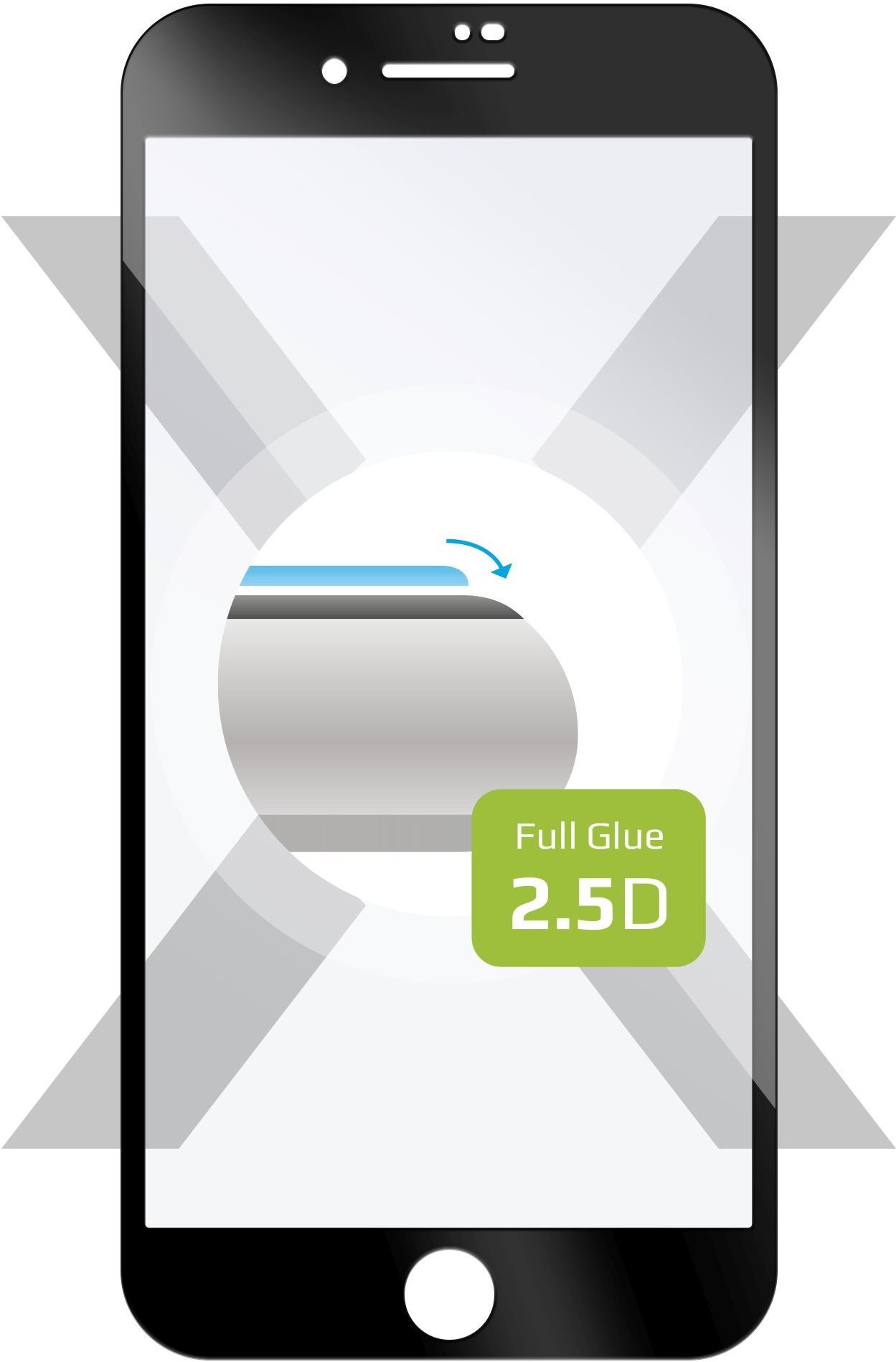 FIXED FullGlue-Cover Apple iPhone 7 Plus/ 8 Plus üvegfólia - fekete