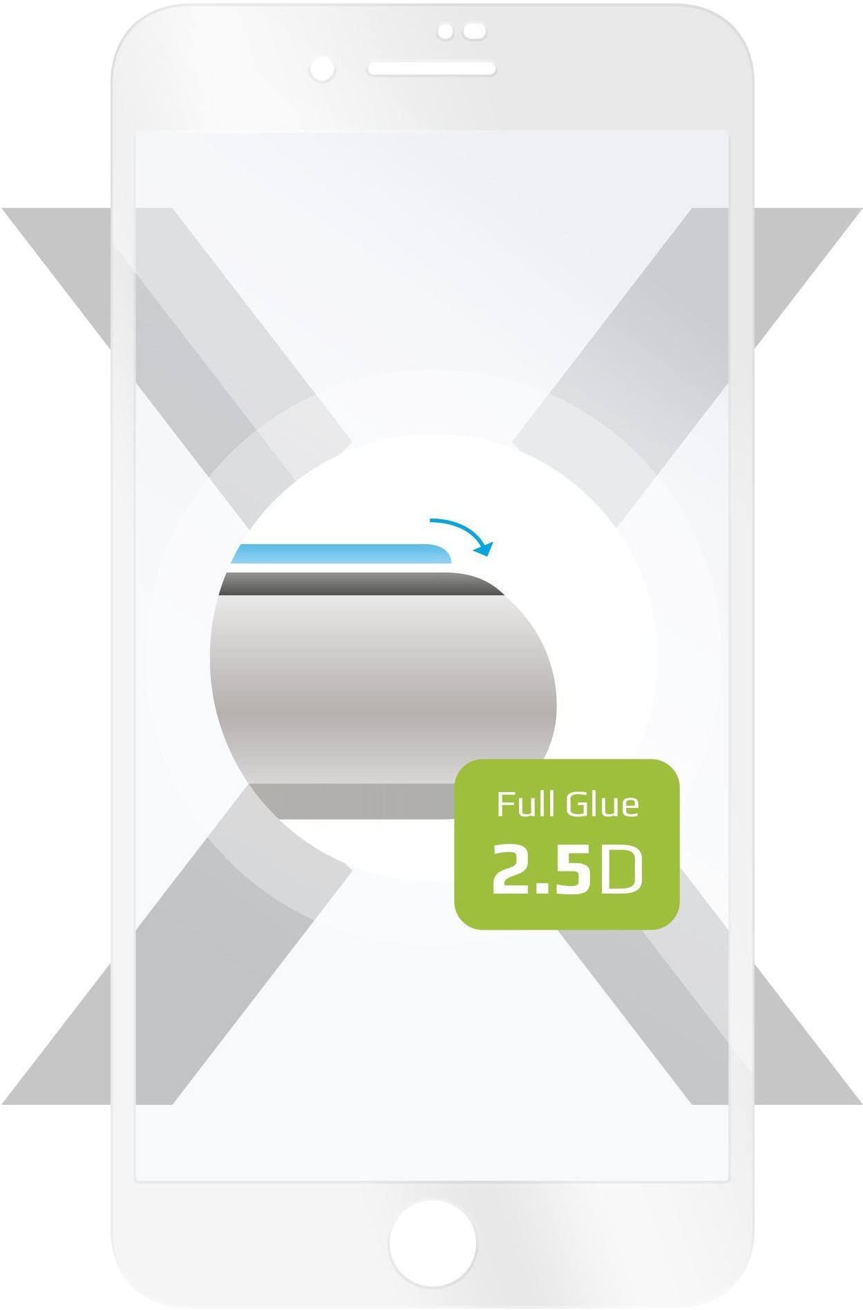 FIXED FullGlue-Cover Apple iPhone 7 Plus/ 8 Plus üvegfólia - fehér