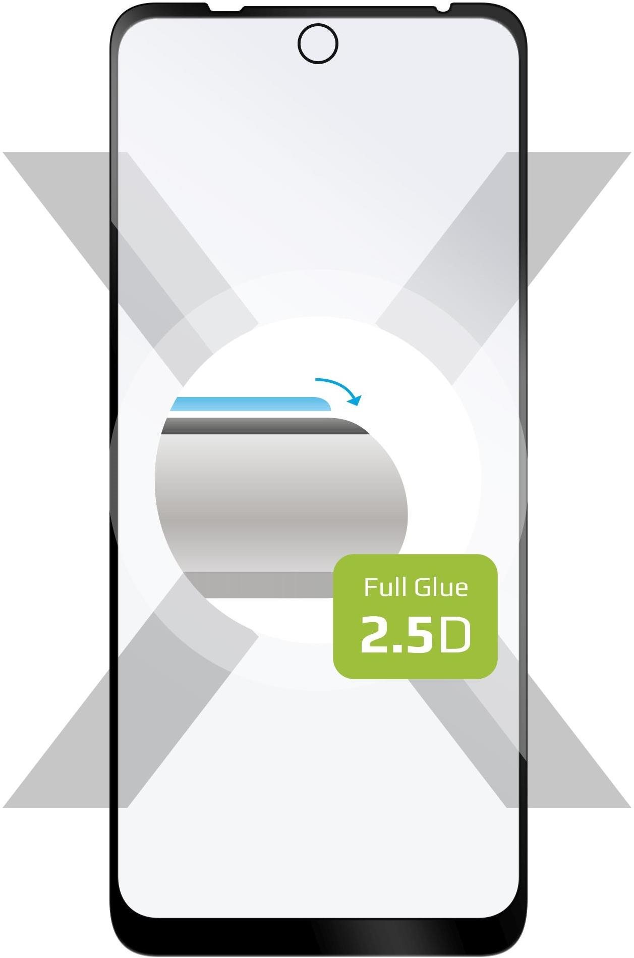 FIXED FullGlue-Cover Motorola Moto E40 üvegfólia - fekete