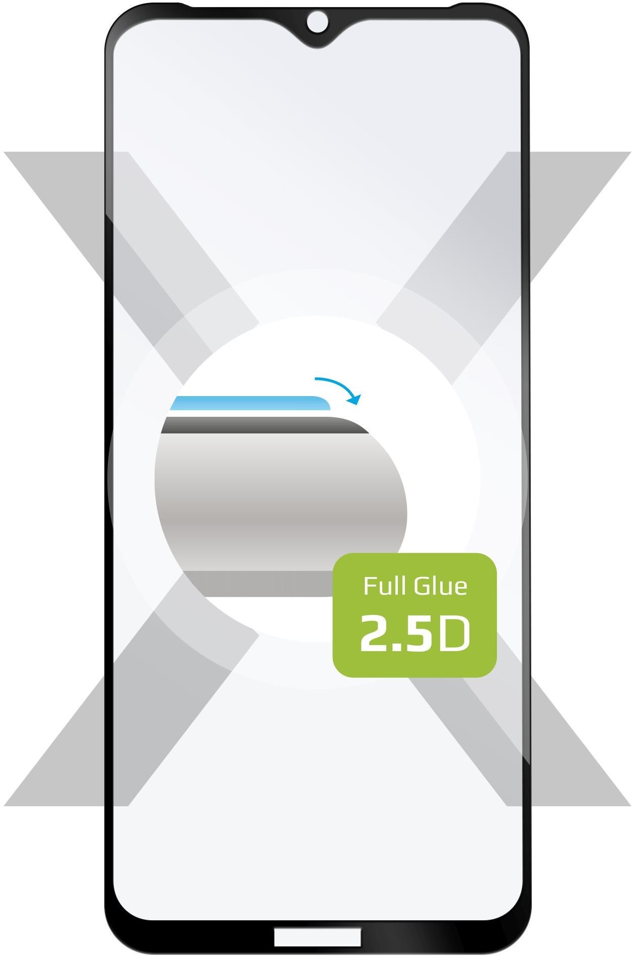 FIXED FullGlue-Cover 9A/9A (2022)/9C/9C NFC üvegfólia - fekete