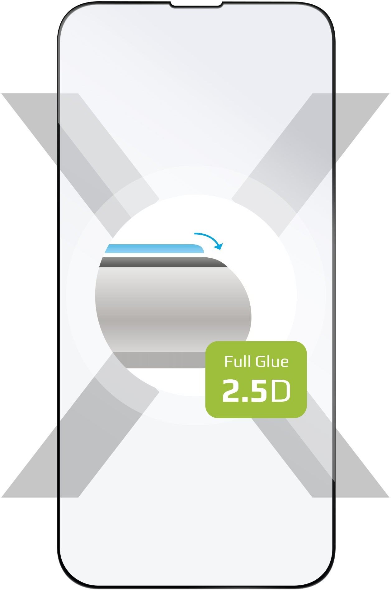 FIXED FullGlue-Cover Apple iPhone 13/ 13 Pro/ 14 üvegfólia - fekete