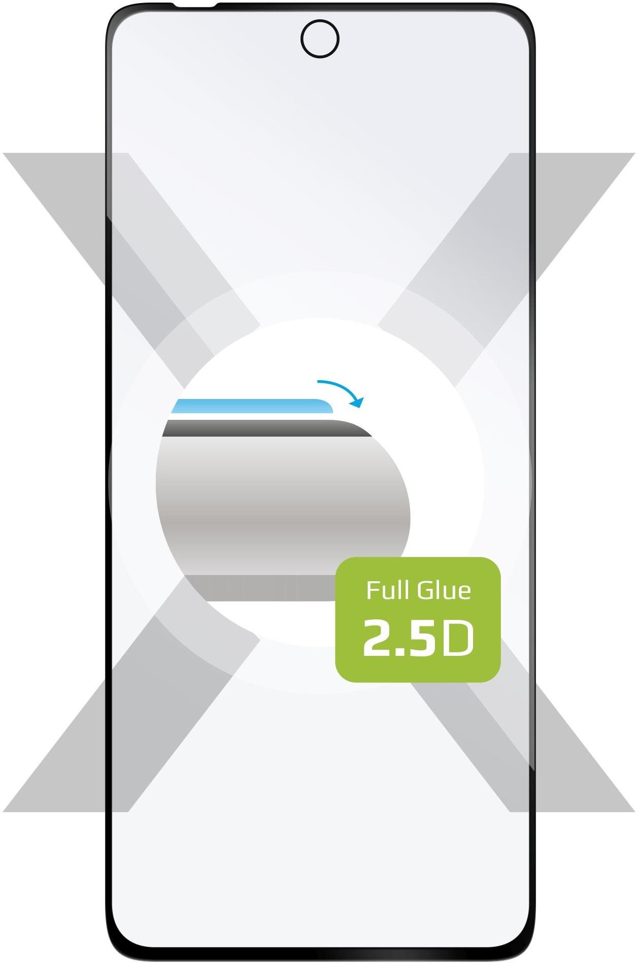 FIXED Full-Glue Cover Motorola Moto Edge (2022) üvegfólia - fekete