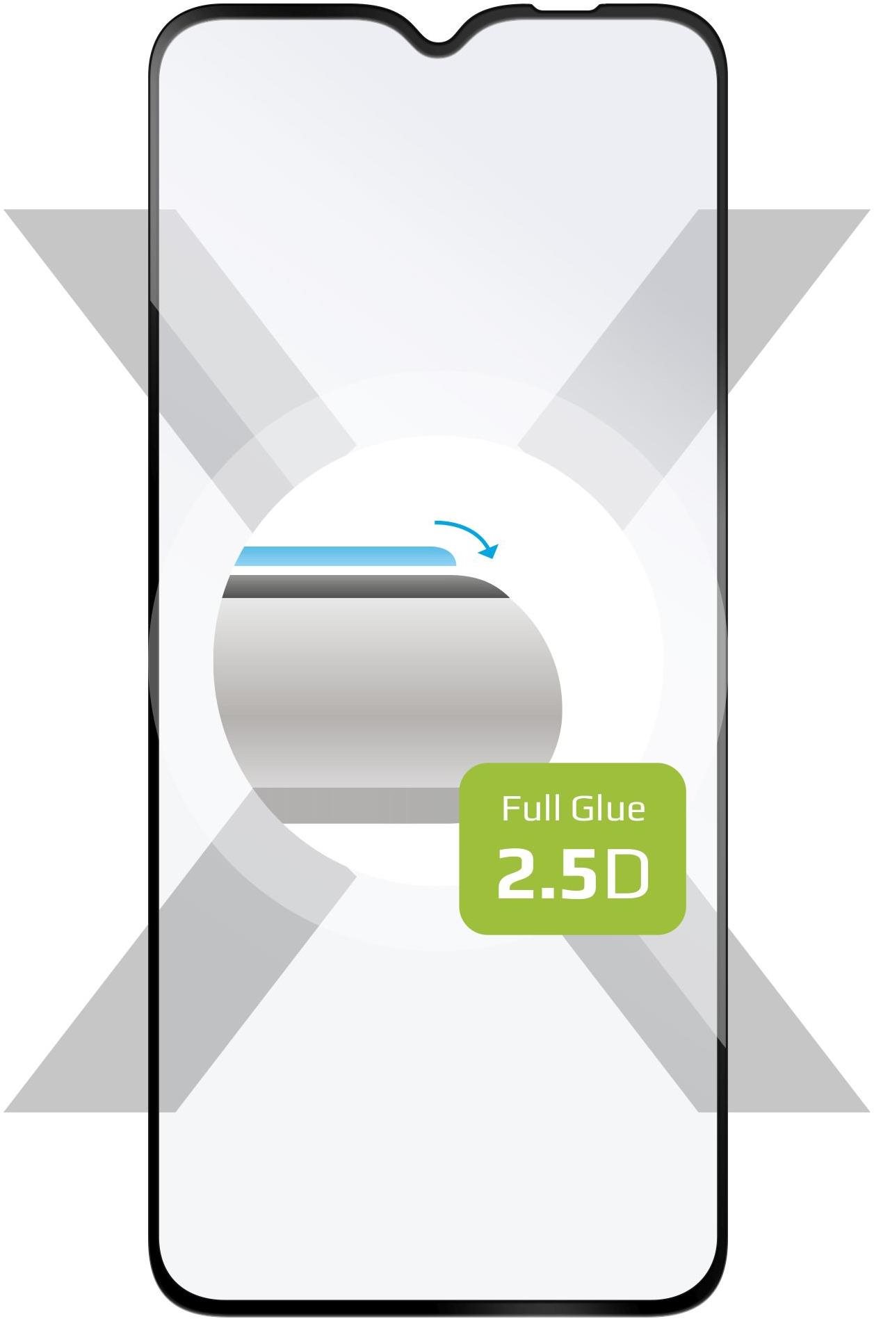 FIXED Full-Glue Cover Motorola Moto E22 üvegfólia - fekete