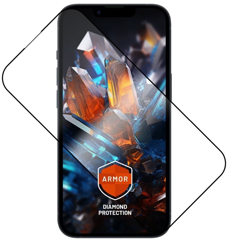 FIXED Armor Apple iPhone 14 Plus/ 13 Pro Max üvegfólia - fekete + applikátor