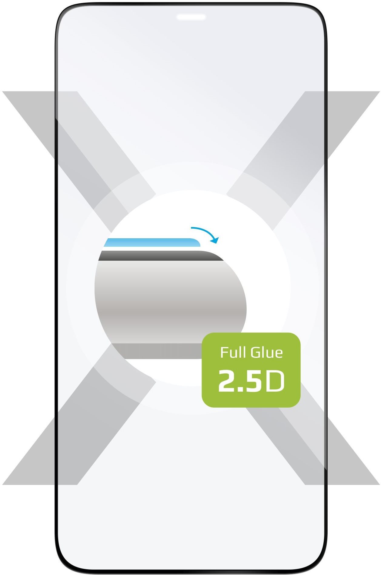 FIXED FullGlue-Cover Apple iPhone 12 Pro Max üvegfólia - fekete