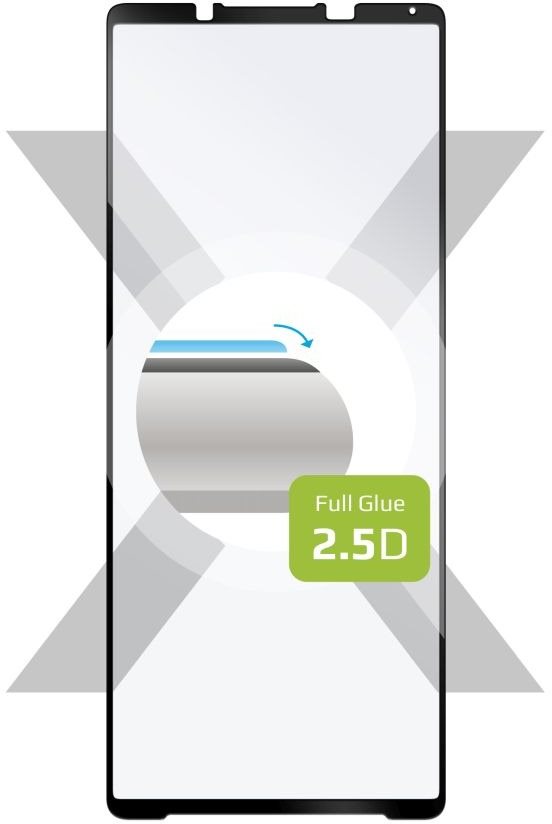 FIXED FullGlue-Cover Sony Xperia 1 V üvegfólia, fekete