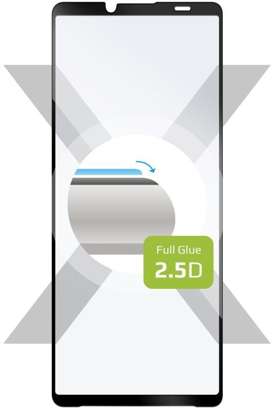 FIXED FullGlue-Cover Sony Xperia 10 V üvegfólia, fekete