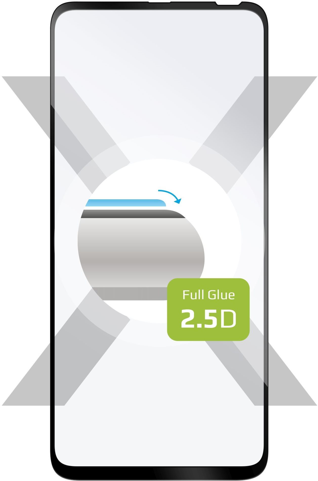 FIXED FullGlue-Cover Motorola One Fusion+ üvegfólia - fekete