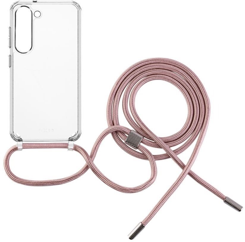 FIXED Pure Neck AntiUV Samsung Galaxy S23 tok rózsaszín nyakzsinórral