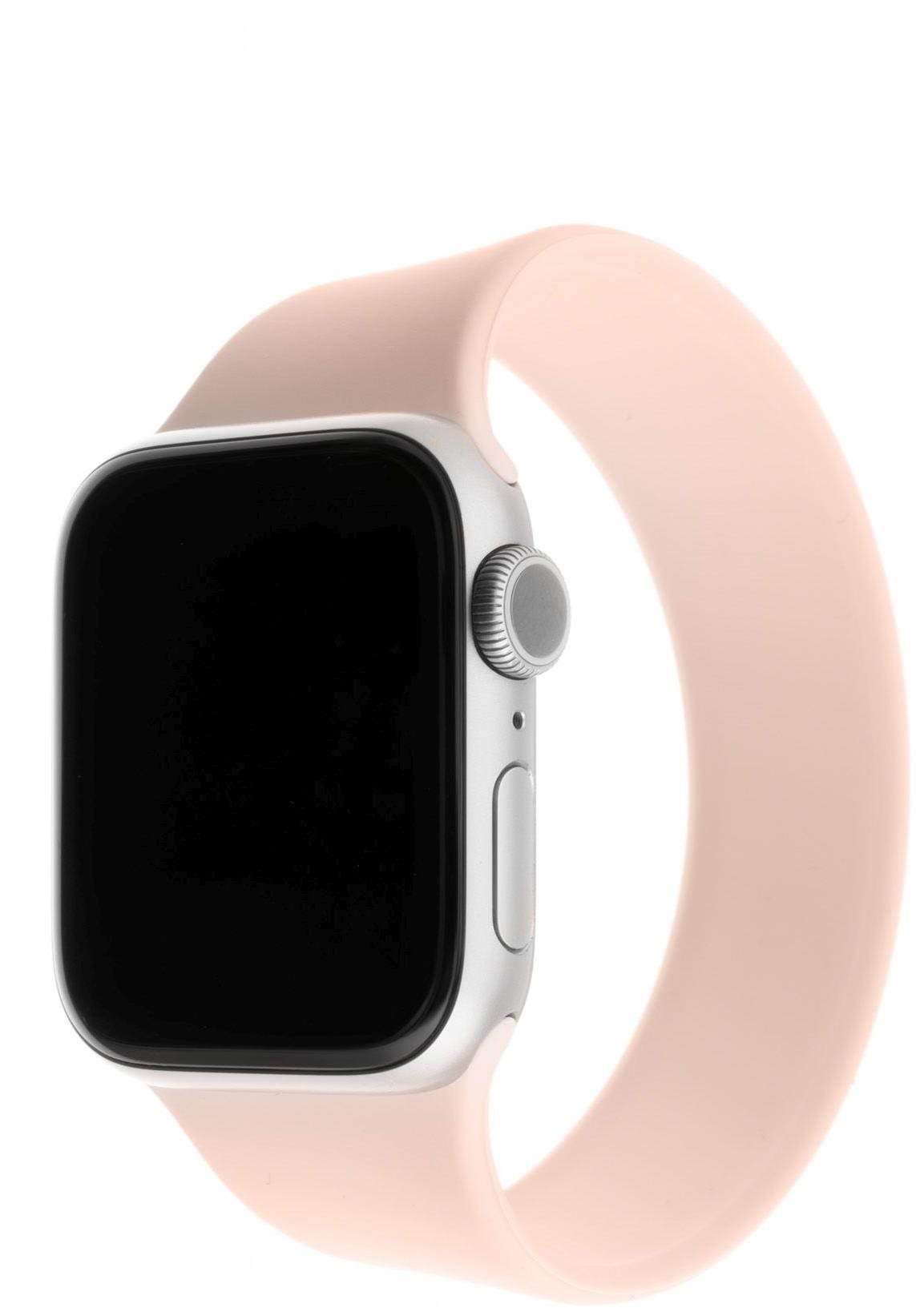 FIXED Elastic Silicone Strap Apple Watch 42/44/45/Ultra 49mm méret XS - rózsaszín