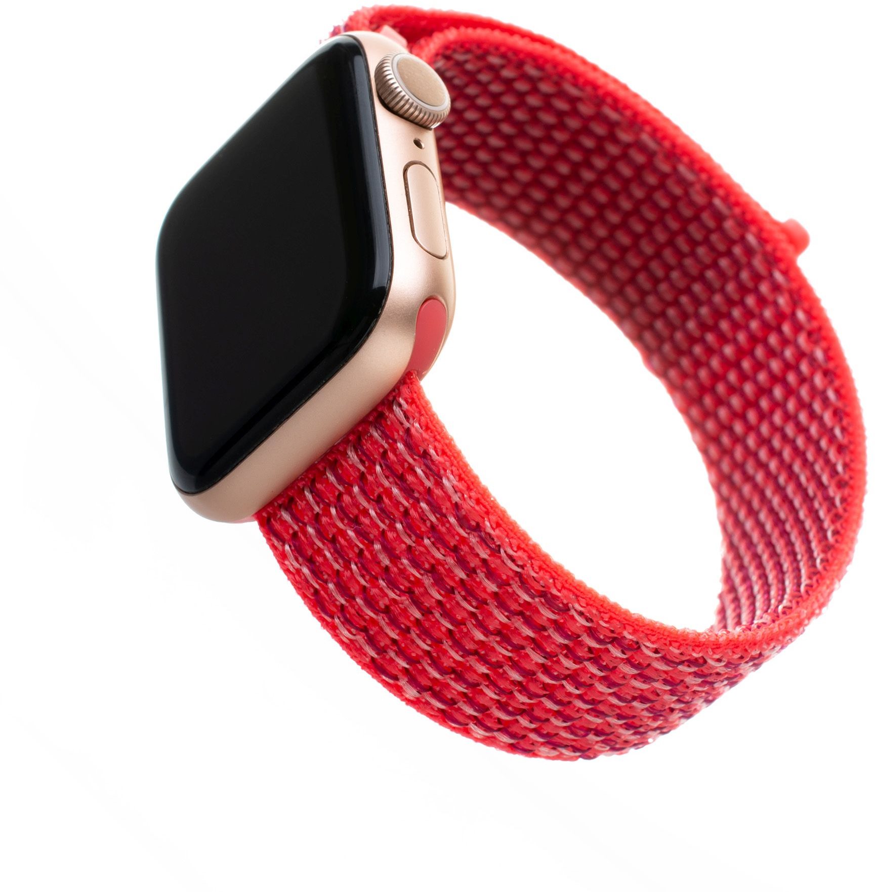 FIXED Nylon Strap Apple Watch 42 / 44 / 45 / Ultra 49mm - sötét rózsaszín